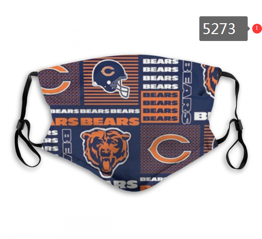2020 NFL Chicago Bears #3 Dust mask with filter->nfl dust mask->Sports Accessory